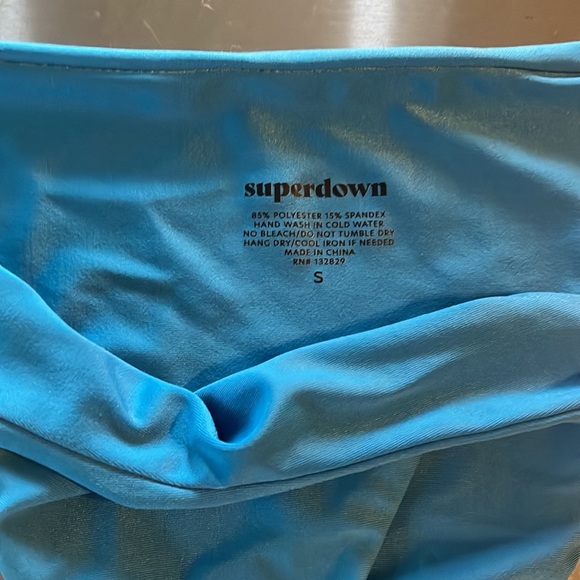 Superdown Blue One Shoulder Bikini - Picture 5 of 10